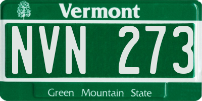 VT license plate NVN273