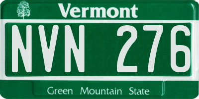 VT license plate NVN276