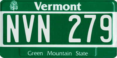 VT license plate NVN279