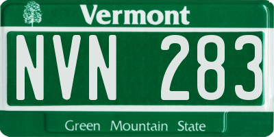 VT license plate NVN283