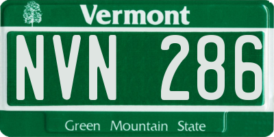 VT license plate NVN286