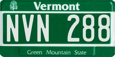 VT license plate NVN288