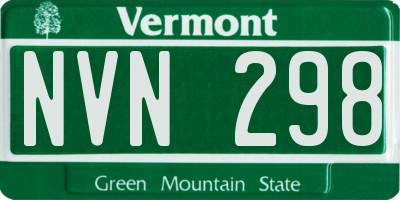 VT license plate NVN298