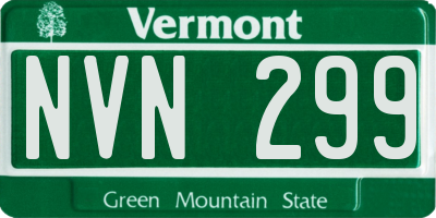 VT license plate NVN299