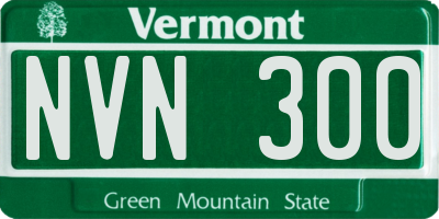VT license plate NVN300