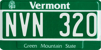 VT license plate NVN320