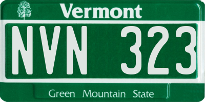 VT license plate NVN323