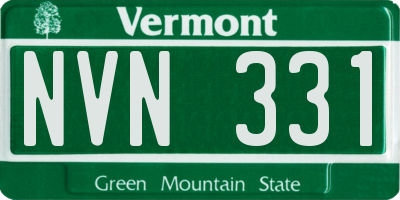 VT license plate NVN331