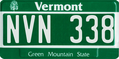 VT license plate NVN338