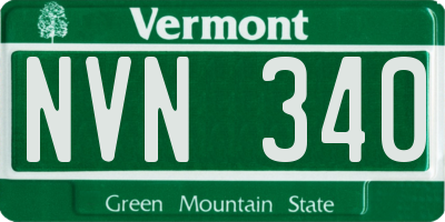 VT license plate NVN340