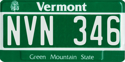 VT license plate NVN346