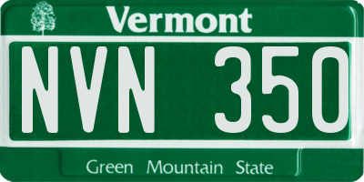 VT license plate NVN350