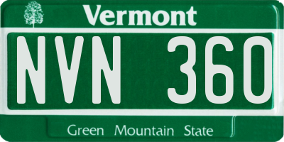 VT license plate NVN360