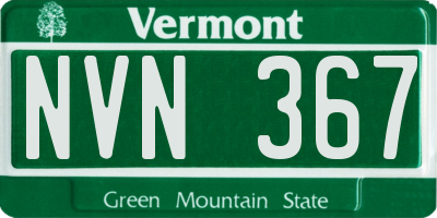 VT license plate NVN367
