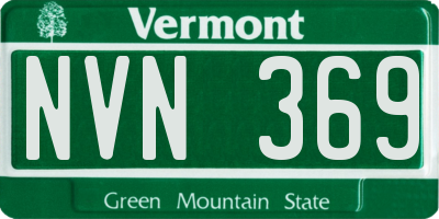 VT license plate NVN369