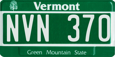 VT license plate NVN370