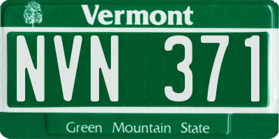 VT license plate NVN371