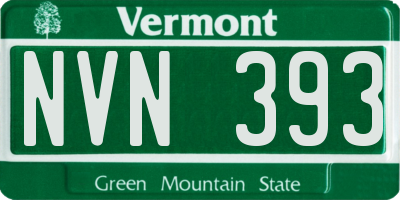 VT license plate NVN393