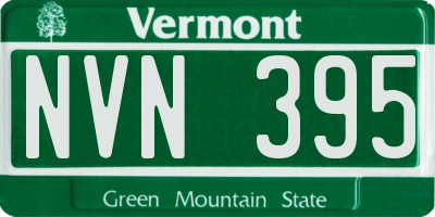 VT license plate NVN395