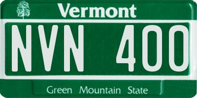 VT license plate NVN400