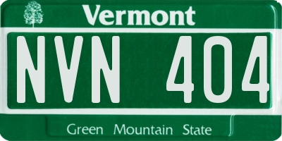 VT license plate NVN404