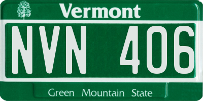 VT license plate NVN406