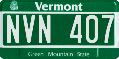 VT license plate NVN407
