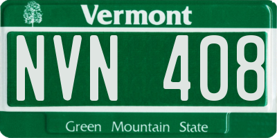 VT license plate NVN408