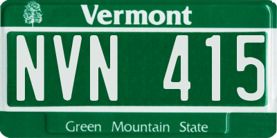 VT license plate NVN415