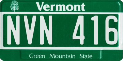 VT license plate NVN416