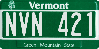 VT license plate NVN421