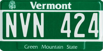 VT license plate NVN424