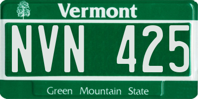 VT license plate NVN425