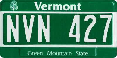 VT license plate NVN427
