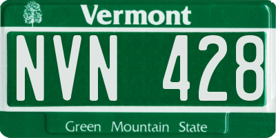 VT license plate NVN428