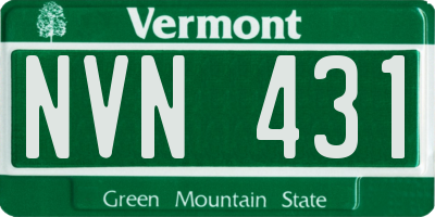VT license plate NVN431