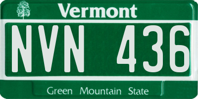 VT license plate NVN436