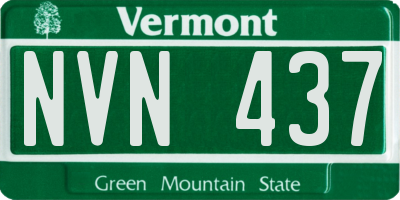 VT license plate NVN437