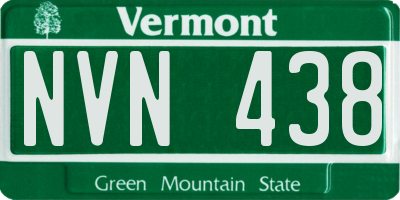 VT license plate NVN438