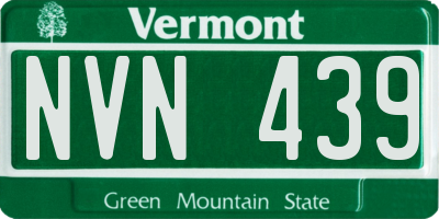 VT license plate NVN439