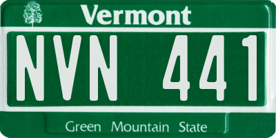 VT license plate NVN441