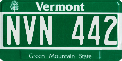 VT license plate NVN442