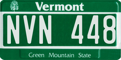 VT license plate NVN448
