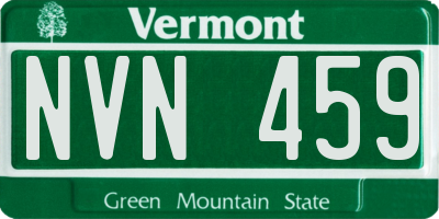 VT license plate NVN459