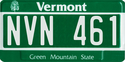 VT license plate NVN461