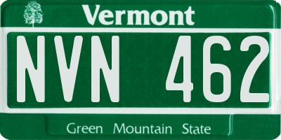 VT license plate NVN462