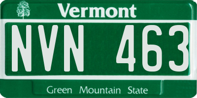 VT license plate NVN463