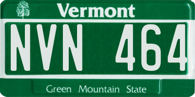 VT license plate NVN464
