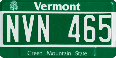 VT license plate NVN465