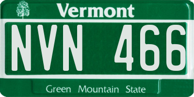 VT license plate NVN466